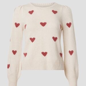 Splendid Annabelle Heart Sweater, L